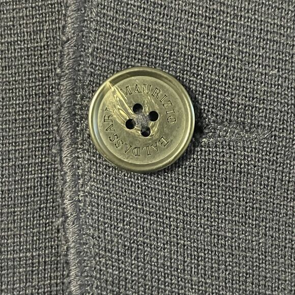 Maurizio Baldassari Brera Sweater Men Large Navy Knit Cardigan Heavy Italy $1150 - Picture 8 of 8